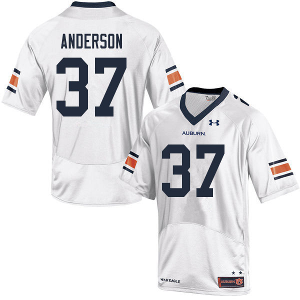 Men #37 Payton Anderson Auburn Tigers College Football Jerseys Sale-White